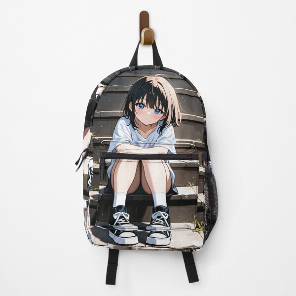 Item preview, Portrait - Young girl sitting steps designed and sold by AnimeShin.