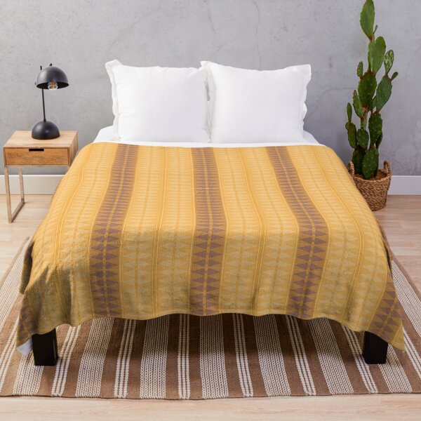 Aperçu de l'œuvre Orange & Blue Geometric Op Art Pattern — Repeating Diamond Wave Stripes créée et vendue par YerukDesign.