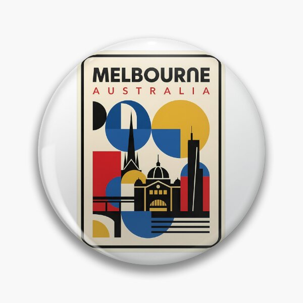 Item preview, Retro Melbourne Australia Geometric Skyline Cityscape designed and sold by k3rstman1.