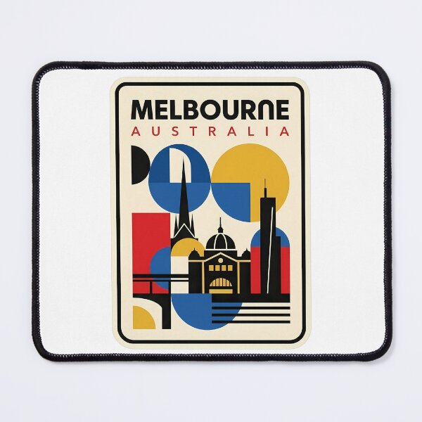 Item preview, Retro Melbourne Australia Geometric Skyline Cityscape designed and sold by k3rstman1.