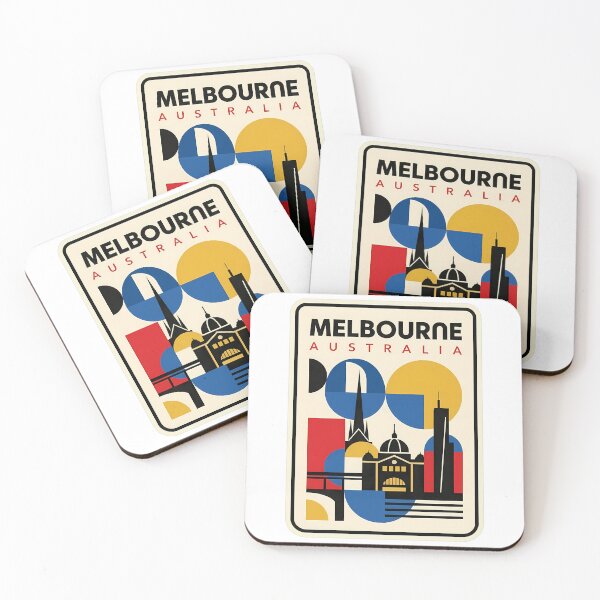 Item preview, Retro Melbourne Australia Geometric Skyline Cityscape designed and sold by k3rstman1.