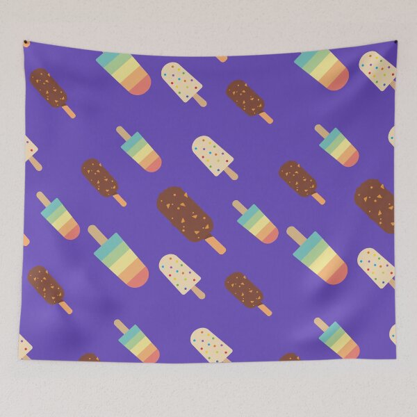 Item preview, Cute Pastel Summer Ice Cream Popsicles Pattern designed and sold by Nikola Dio.