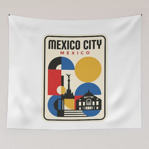 Item preview, Mexico City Geometric Mid Century Modern Travel designed and sold by k3rstman1.