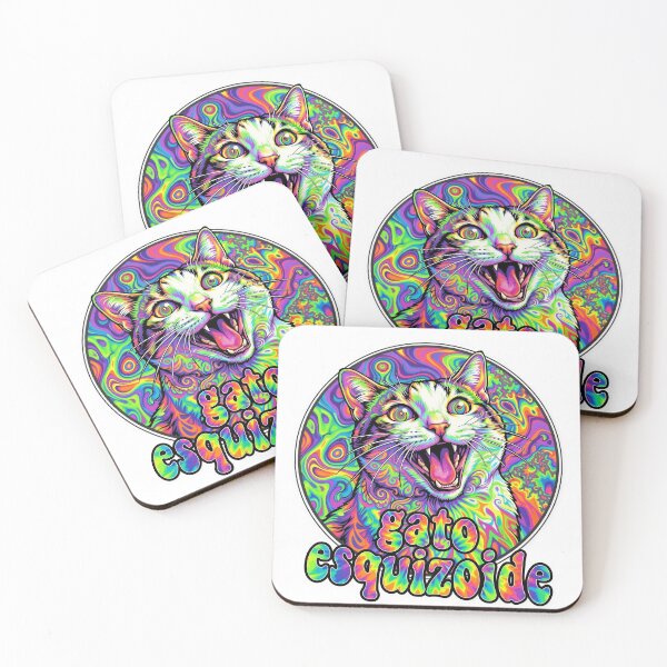 Item preview, Schizoid Cat - Psychedelic and Vibrant Art designed and sold by NeonCosmos.