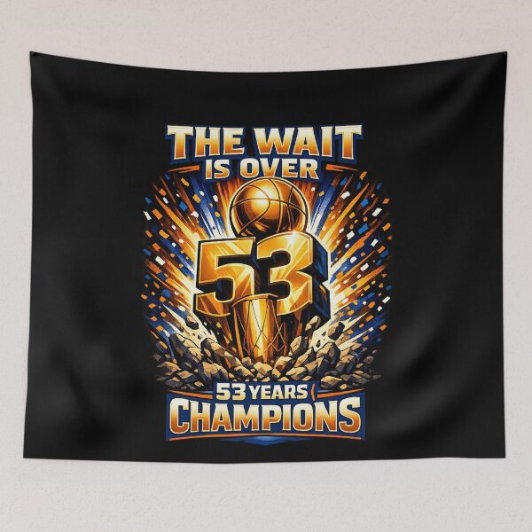 Item preview, New York Basketball the wait is over 53 years champions designed and sold by XYZ Studio.