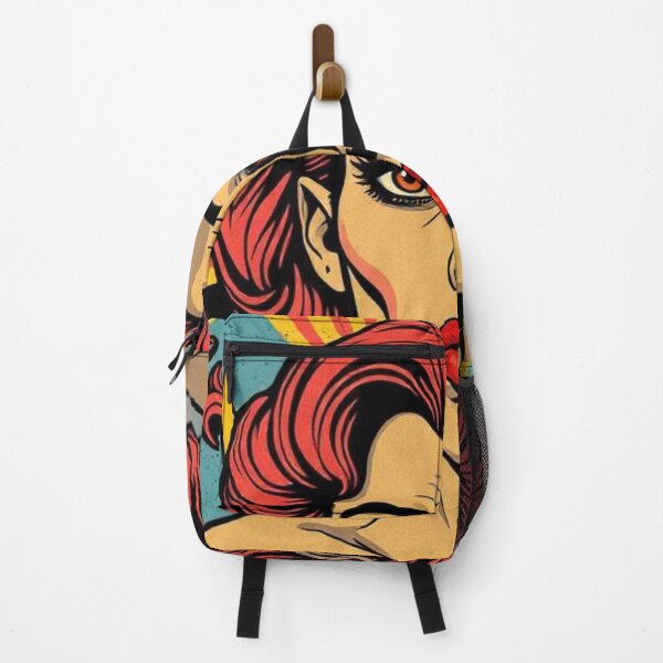Item preview, Androgynous Person with Small Horns and Red Lips | Fantastic Portrait designed and sold by RAISC.
