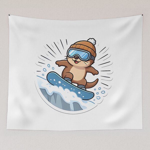 Item preview, snowboarding cuteness designed and sold by ud99tidjaha.