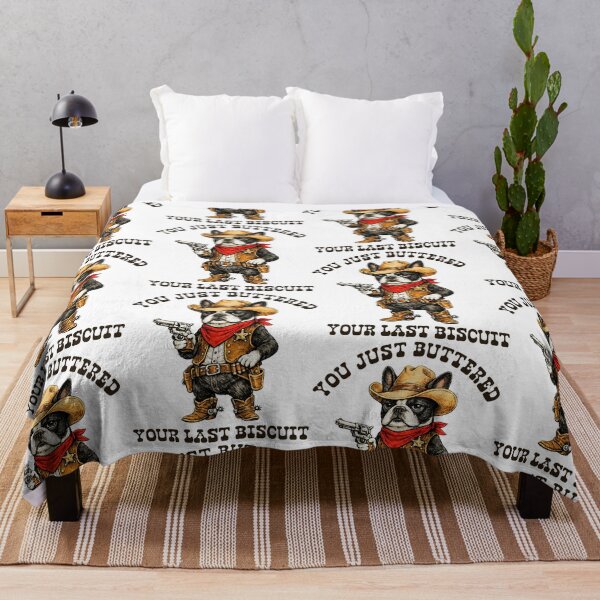 Item preview, You've Just Buttered Your Last Biscuit Funny Cowboy Dog designed and sold by OddPopARt.
