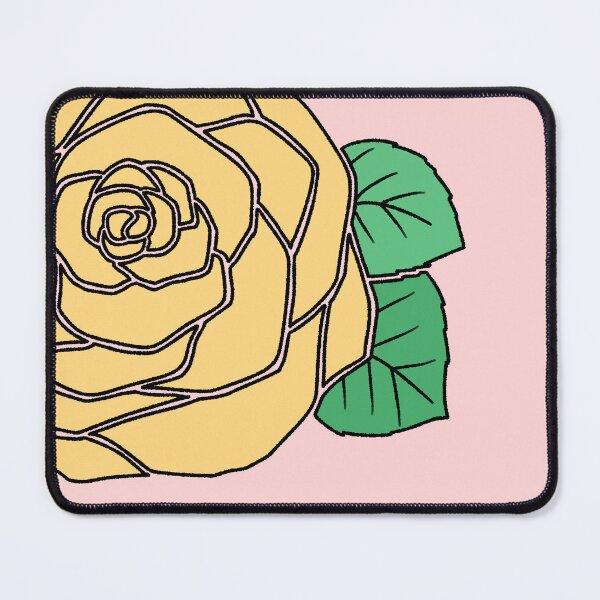Item preview, Yellow Rose Flower With Green Leaves Illustration designed and sold by ubborn.
