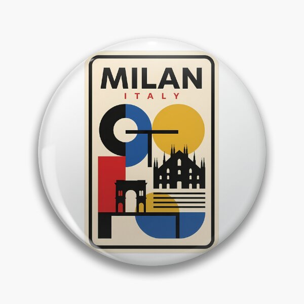 Item preview, Milan Italy Geometric Bauhaus Travel Poster Style designed and sold by k3rstman1.