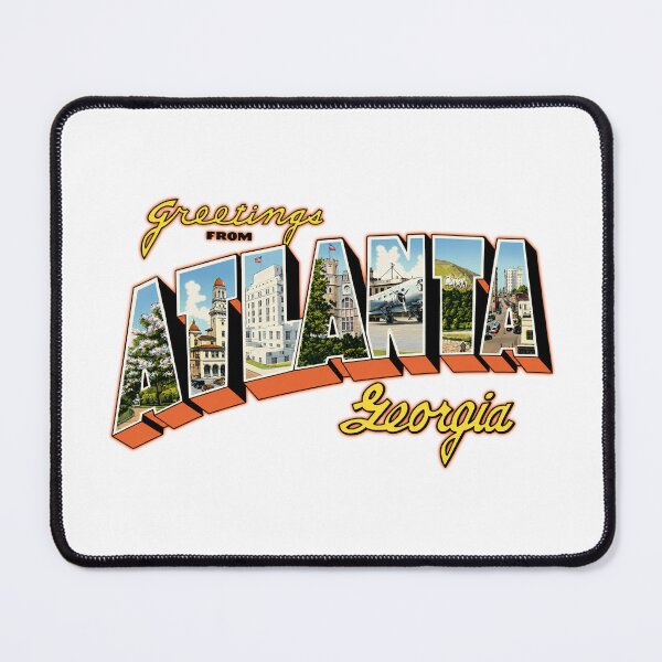 Item preview, Greetings From Atlanta Georgia Retro Postcard Style Travel Poster Featuring City Landmarks designed and sold by portokalis.