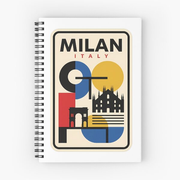 Item preview, Milan Italy Geometric Bauhaus Travel Poster Style designed and sold by k3rstman1.