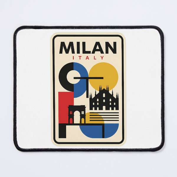 Item preview, Milan Italy Geometric Bauhaus Travel Poster Style designed and sold by k3rstman1.