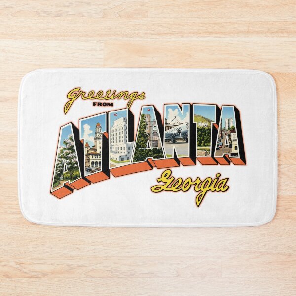 Item preview, Greetings From Atlanta Georgia Retro Postcard Style Travel Poster Featuring City Landmarks designed and sold by portokalis.