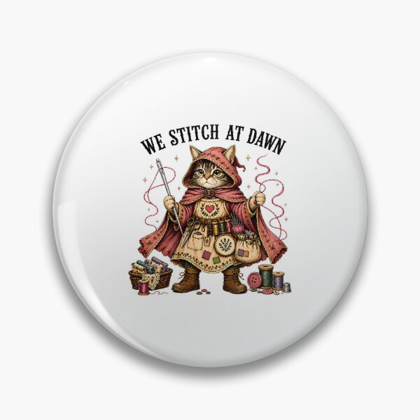 Item preview, We Stitch At Dawn Funny Sewing Quilting Cat designed and sold by camronrufuh.