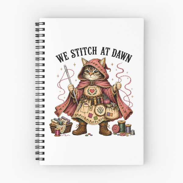 Item preview, We Stitch At Dawn Funny Sewing Quilting Cat designed and sold by camronrufuh.