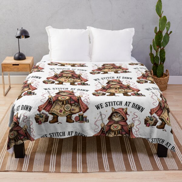 Item preview, We Stitch At Dawn Funny Sewing Quilting Cat designed and sold by camronrufuh.