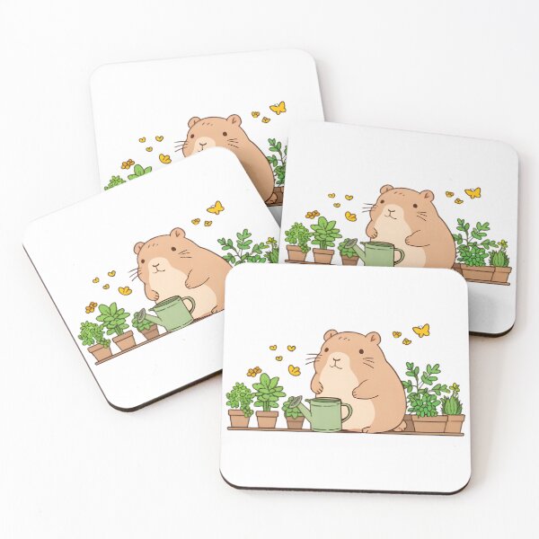 Item preview, Gardener Capybara — Cozy Plant Kawaii Sticker designed and sold by tommysworks.