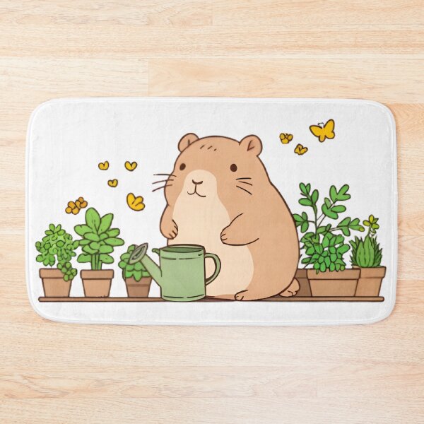 Item preview, Gardener Capybara — Cozy Plant Kawaii Sticker designed and sold by tommysworks.