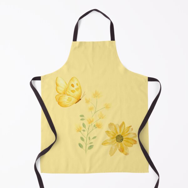 Item preview, Vintage Yellow Sunflower and Butterfly watercolor Design designed and sold by Violet-Forge.