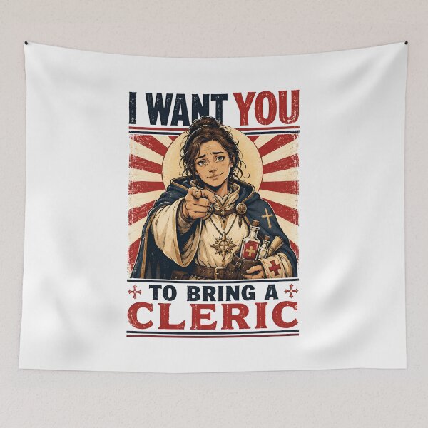 Item preview, I Want You To Bring A Cleric Uncle Sam Parody Design designed and sold by Fenay Designs.