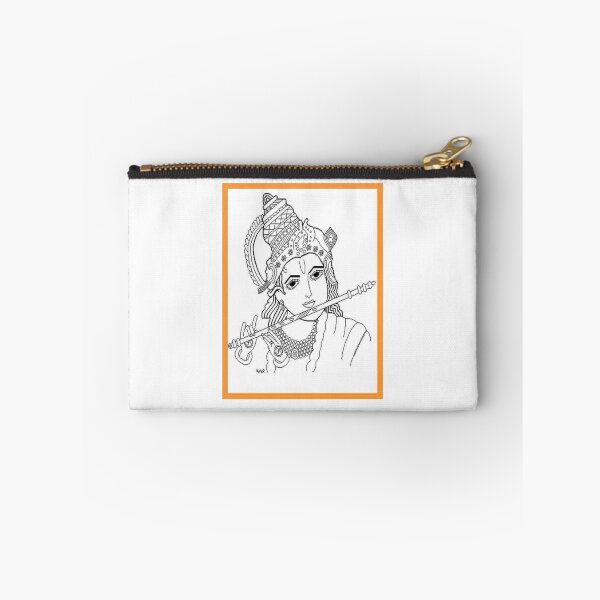 Artikelvorschau, Krishna Orange Border entworfen und verkauft von DivineStrokes.