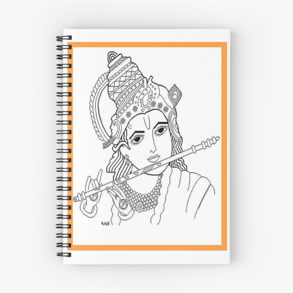 Item preview, Krishna Orange Border designed and sold by DivineStrokes.
