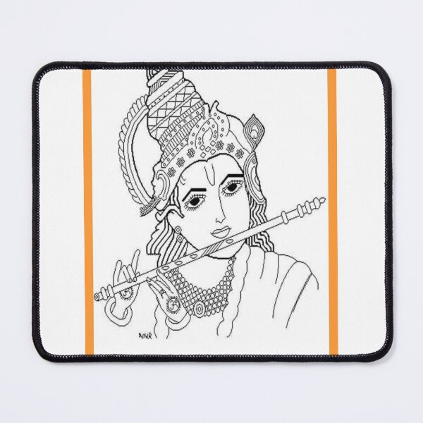 Item preview, Krishna Orange Border designed and sold by DivineStrokes.