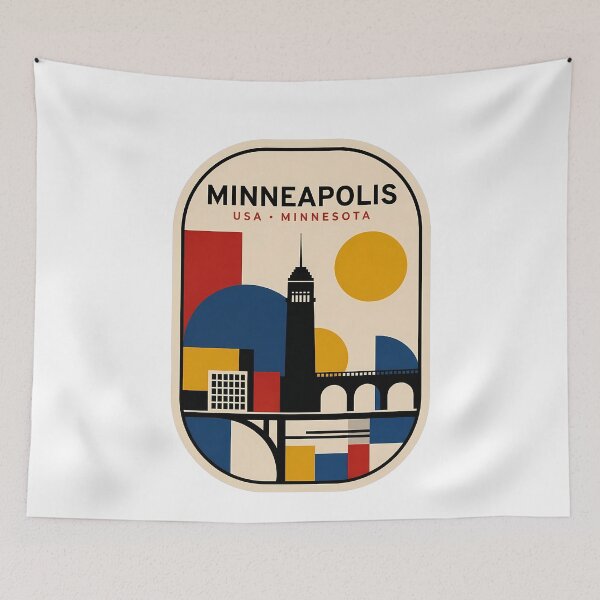 Item preview, Retro Minneapolis Minnesota Geometric City Skyline designed and sold by k3rstman1.