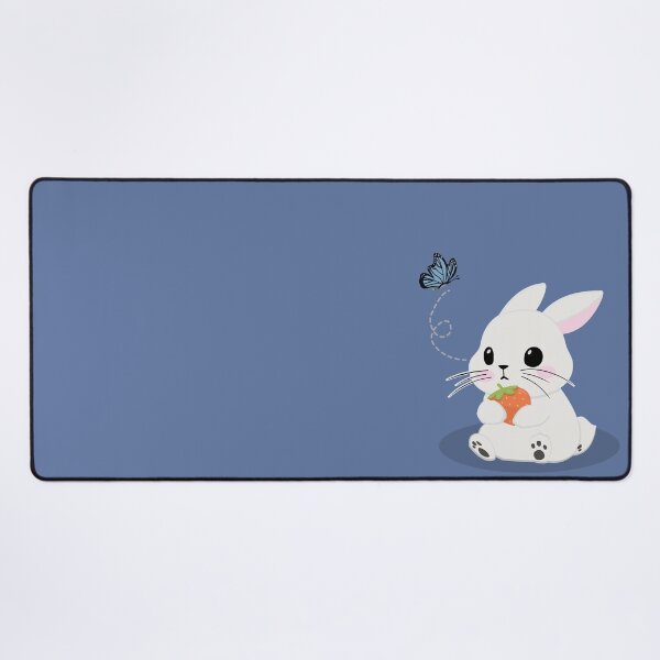 Item preview, Kawaii White Bunny with Strawberry and Butterfly designed and sold by Heydailyday.