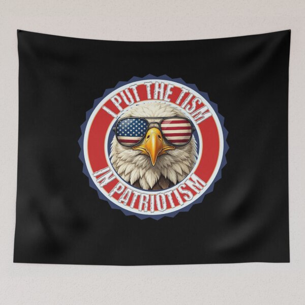 Item preview, I Put The Tism in Patriotism Athletic Eagle designed and sold by TheEndDesign.