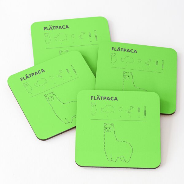 Item preview, Flatpaca flat pack Alpaca - Green designed and sold by animinimal.