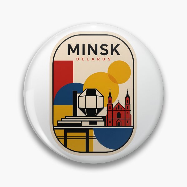 Item preview, Retro Geometric Minsk Belarus Cityscape Travel designed and sold by k3rstman1.