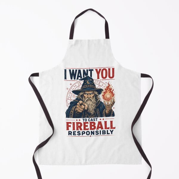 Item preview, I Want You To Cast Fireball Responsibly Wizard Graphic designed and sold by Fenay Designs.