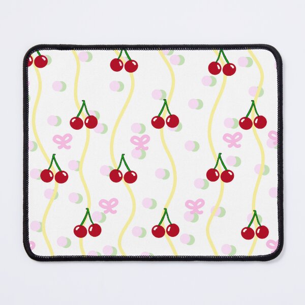 Item preview, cherries pink bows yellow polkadots cute girly design designed and sold by pasteldreams26.