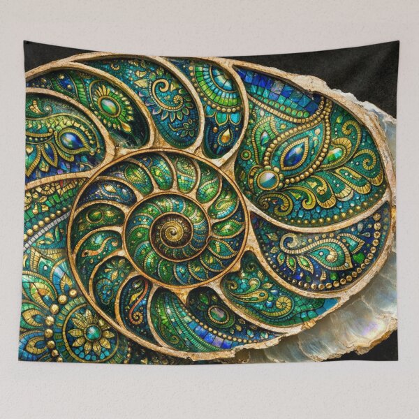 Item preview, Spiral of sea gleam designed and sold by Sigtrix.