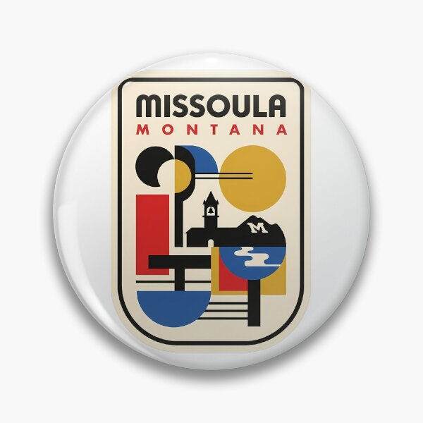 Item preview, Missoula Montana Mid Century Modern Geometric Travel designed and sold by k3rstman1.