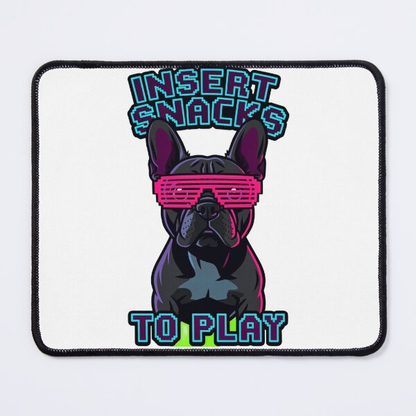 Item preview, Insert Snacks To Play - 80s Retro Arcade Gamer French Bulldog designed and sold by frenchiesociety.co.