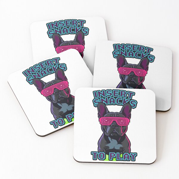 Item preview, Insert Snacks To Play - 80s Retro Arcade Gamer French Bulldog designed and sold by frenchiesociety.co.