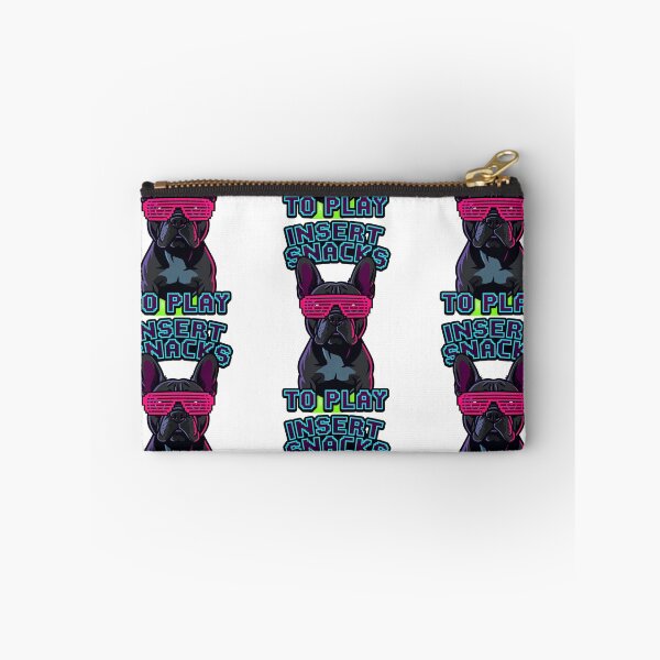 Item preview, Insert Snacks To Play - 80s Retro Arcade Gamer French Bulldog designed and sold by frenchiesociety.co.