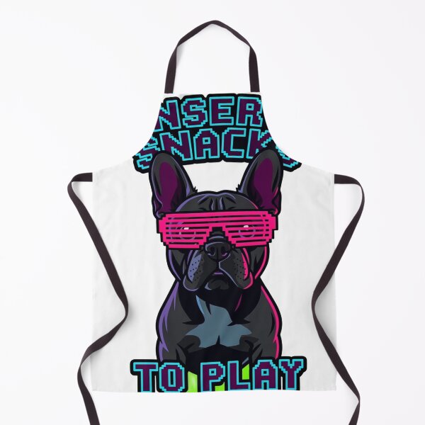 Item preview, Insert Snacks To Play - 80s Retro Arcade Gamer French Bulldog designed and sold by frenchiesociety.co.