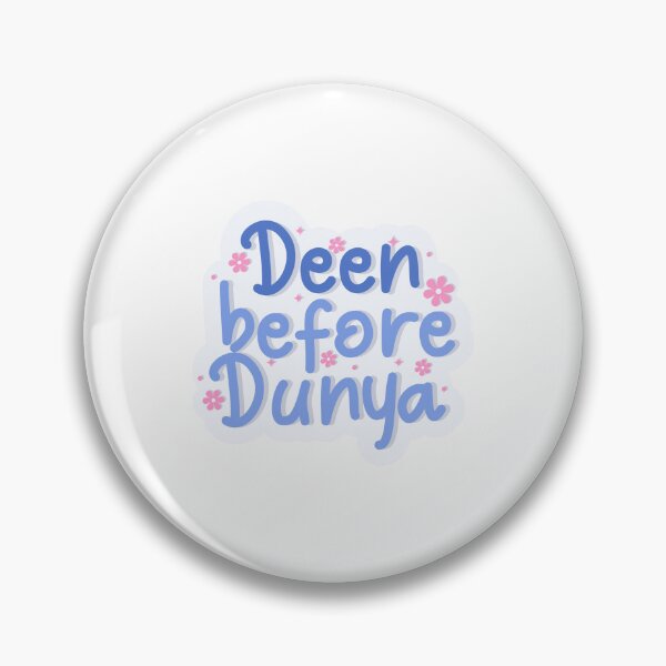 Item preview, Cute Deen Before Dunya Islamic Quote Aesthetic Sticker designed and sold by UniqueVibesArt.