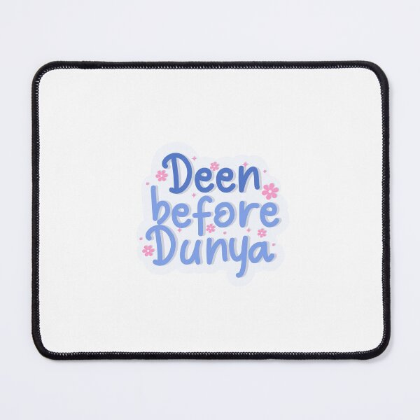 Item preview, Cute Deen Before Dunya Islamic Quote Aesthetic Sticker designed and sold by UniqueVibesArt.