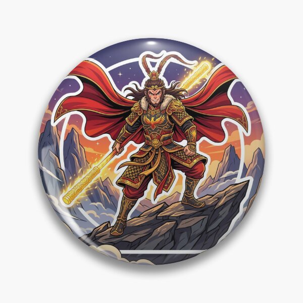 Item preview, Monkey King Cultivator Anime Sticker Illustration for Wuxia Fantasy Fans designed and sold by uegi.