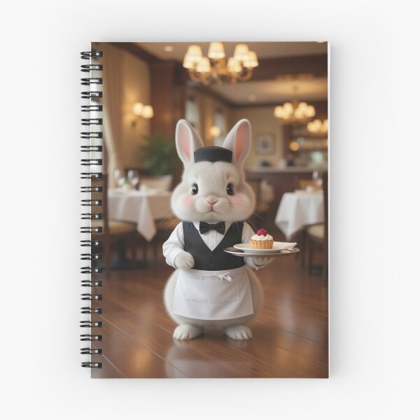 Item preview, Cute Waiter Bunny with Cupcake – Cozy Bakery Cafe Magical Rabbit Art designed and sold by lovelistivkaa.