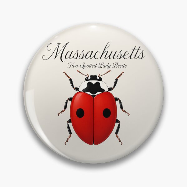 Item preview, Massachusetts Two-Spotted Lady Beetle Retro Poster designed and sold by The-Drip-Studio.