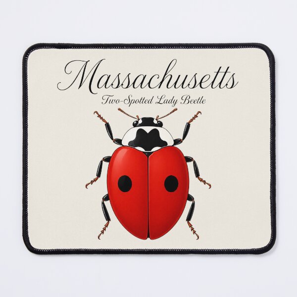 Item preview, Massachusetts Two-Spotted Lady Beetle Retro Poster designed and sold by The-Drip-Studio.