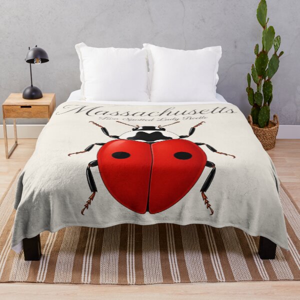 Item preview, Massachusetts Two-Spotted Lady Beetle Retro Poster designed and sold by The-Drip-Studio.
