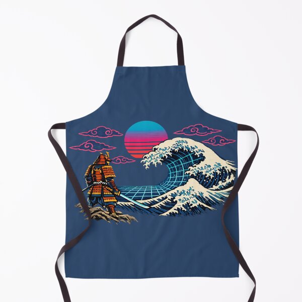 Item preview, Neon Retro Synthwave Ukiyo-e Samurai Wave designed and sold by KungPowUnicorn.