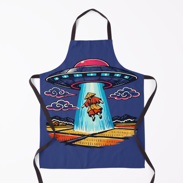 Item preview, Neon Retro Synthwave Ukiyo‑E Abduction designed and sold by KungPowUnicorn.